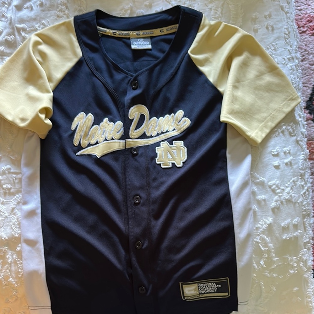 Colosseum Black and Gold Notre Dame Jersey
